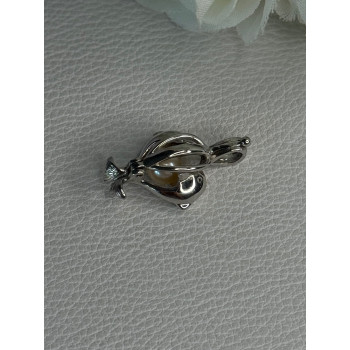 925 STERLING SILVER PEARL DOLPHINS PENDANT LENGTH 1 INCH