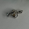 925 Sterling Silver Pearl Dolphins Pendant Length 1 Inch