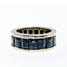 925 Sterling Silver Blue CZ Ring Size 7.5