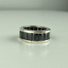 925 Sterling Silver Blue CZ Ring Size 7.5
