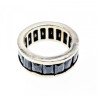925 Sterling Silver Blue CZ Ring Size 7.5