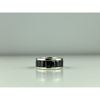 925 Sterling Silver Blue CZ Ring Size 7.5