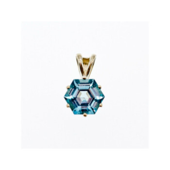 925 Sterling Silver Blue Topaz Pendant