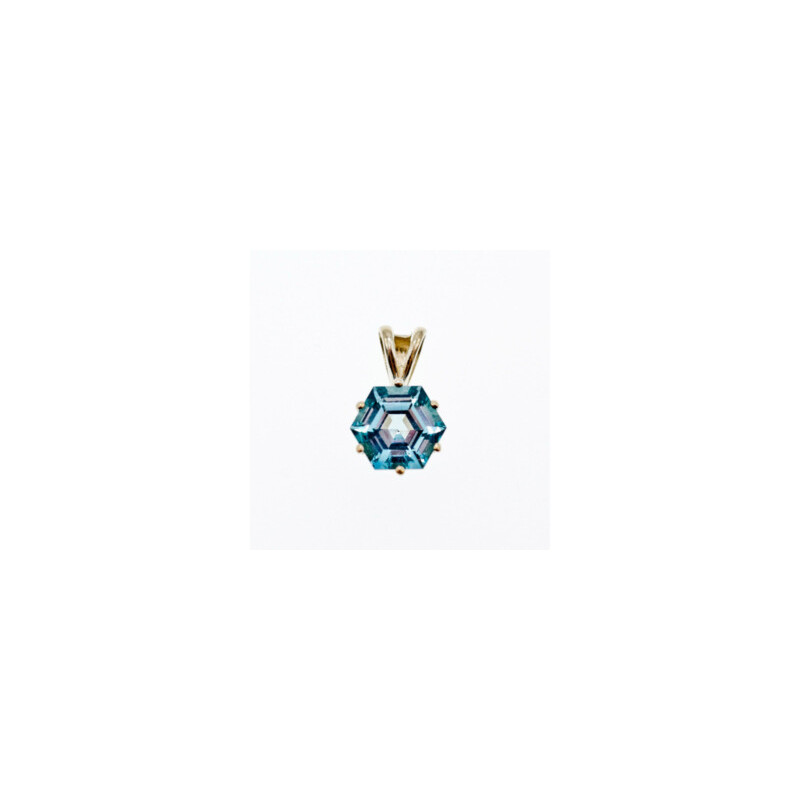 925 Sterling Silver Blue Topaz Pendant