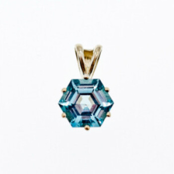 925 Sterling Silver Blue Topaz Pendant