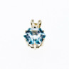 925 Sterling Silver Blue Topaz Pendant