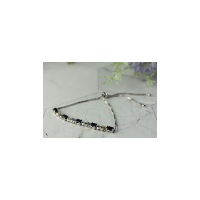 925 Sterling Silver Spinel Bracelet