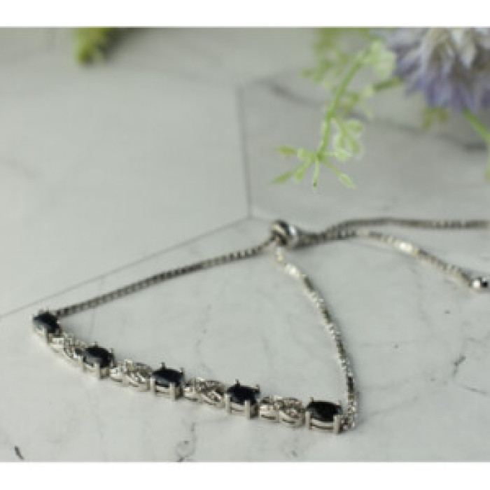 925 Sterling Silver Spinel Bracelet