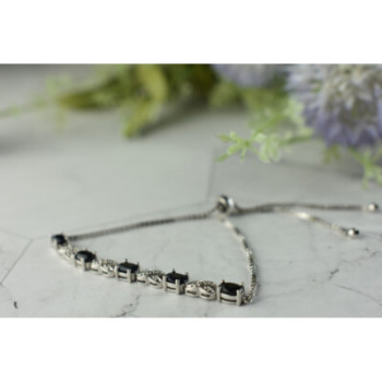 925 Sterling Silver Spinel Bracelet