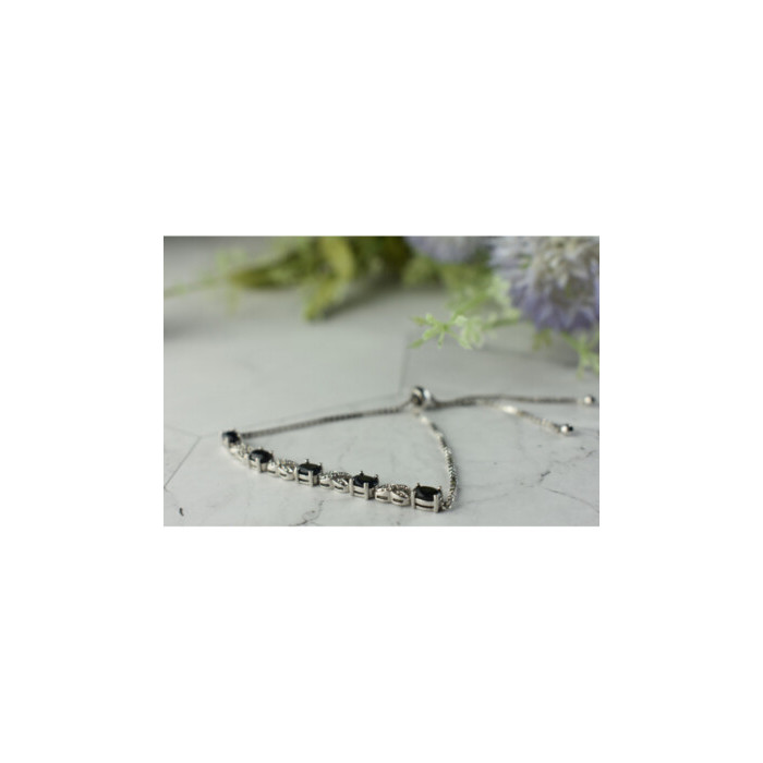 925 Sterling Silver Spinel Bracelet