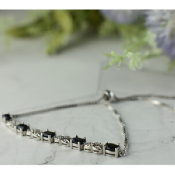 925 Sterling Silver Spinel Bracelet