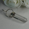 925 Sterling Silver Clear Quartz & Amethyst Pendant Length 2 Inch