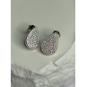 925 Sterling Silver Drop CZ Earrings Length 0.65 Inch