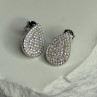 925 Sterling Silver Drop CZ Earrings Length 0.65 Inch