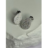 925 Sterling Silver Drop CZ Earrings Length 0.65 Inch