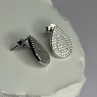 925 Sterling Silver Drop CZ Earrings Length 0.65 Inch