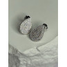 925 Sterling Silver Drop CZ Earrings Length 0.65 Inch
