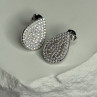 925 Sterling Silver Drop CZ Earrings Length 0.65 Inch
