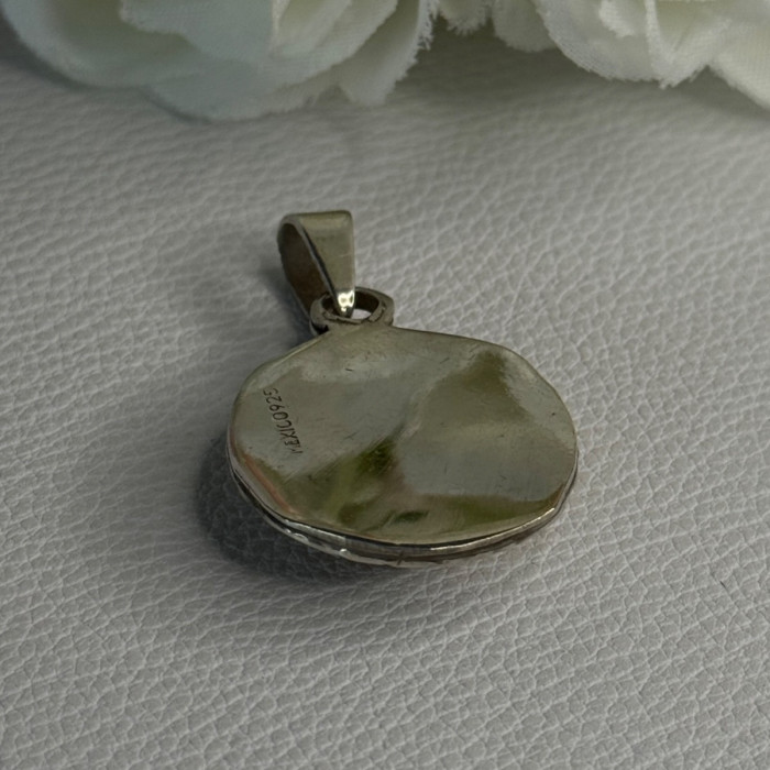 Vintage 925 Sterling Silver Carnelian Pendant Length 1.60 Inch