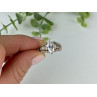 925 Sterling Silver Gold Plated CZ Ring Size 6.5
