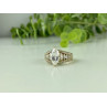 925 Sterling Silver Gold Plated CZ Ring Size 6.5