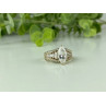 925 Sterling Silver Gold Plated CZ Ring Size 6.5