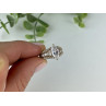 925 Sterling Silver Gold Plated CZ Ring Size 6.5
