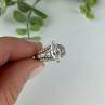 925 Sterling Silver Gold Plated CZ Ring Size 6.5