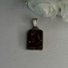 Vintage 925 Sterling Silver Amber Pendant Length 1.50 Inch