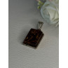 Vintage 925 Sterling Silver Amber Pendant Length 1.50 Inch