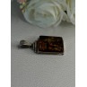 Vintage 925 Sterling Silver Amber Pendant Length 1.50 Inch
