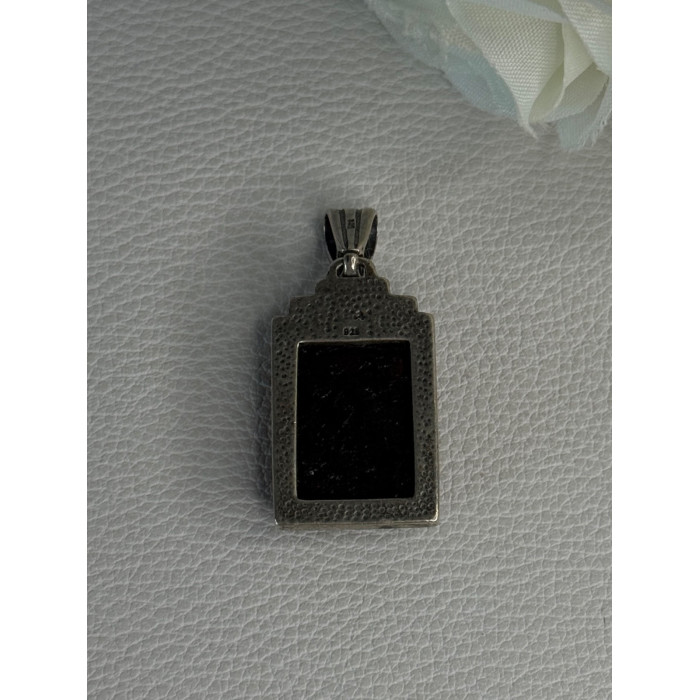 Vintage 925 Sterling Silver Amber Pendant Length 1.50 Inch