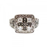 925 Sterling Silver White Spinel Ring Size 7