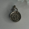 925 Sterling Silver Amber Carved Flower Pendant Length 1.25 Inch