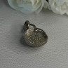 925 Sterling Silver Amber Carved Flower Pendant Length 1.25 Inch