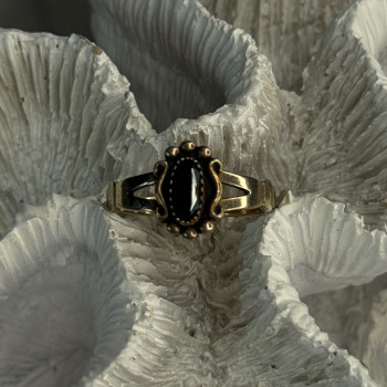 925 Sterling Silver Hematite Ring Size 8.5
