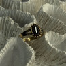 925 Sterling Silver Hematite Ring Size 8.5