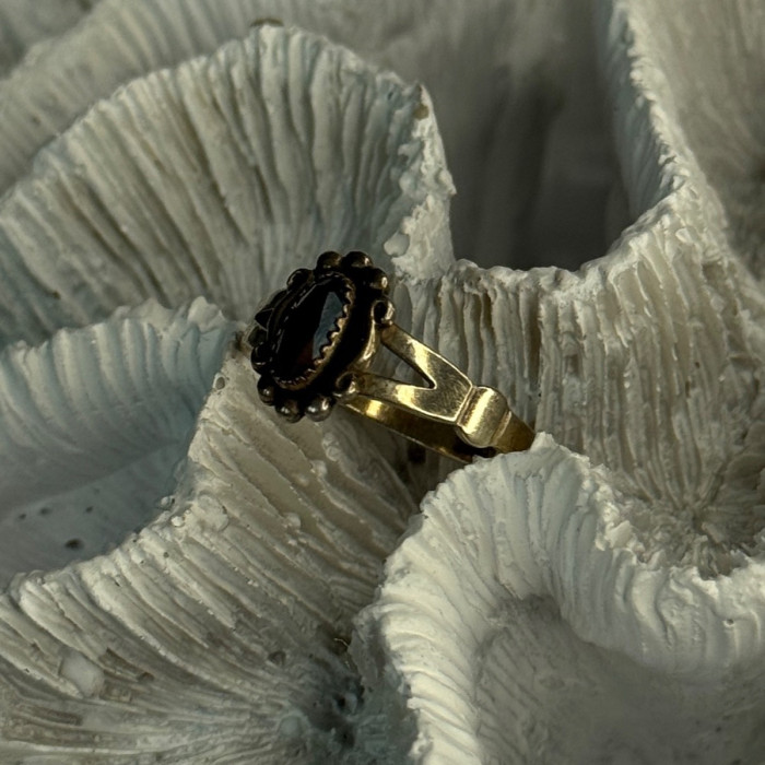 925 Sterling Silver Hematite Ring Size 8.5
