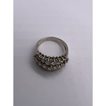 925 Sterling Silver CZ Ring Size 7