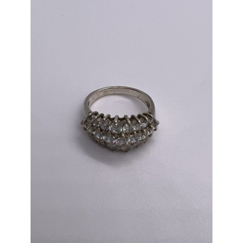 925 Sterling Silver CZ Ring Size 7