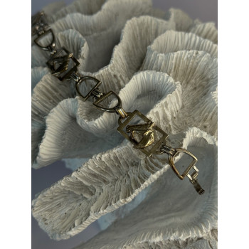 Vintage 925 Sterling Silver Horse Bracelet Length 7