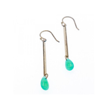 925 Sterling Silver Turquoise Agate Earrings