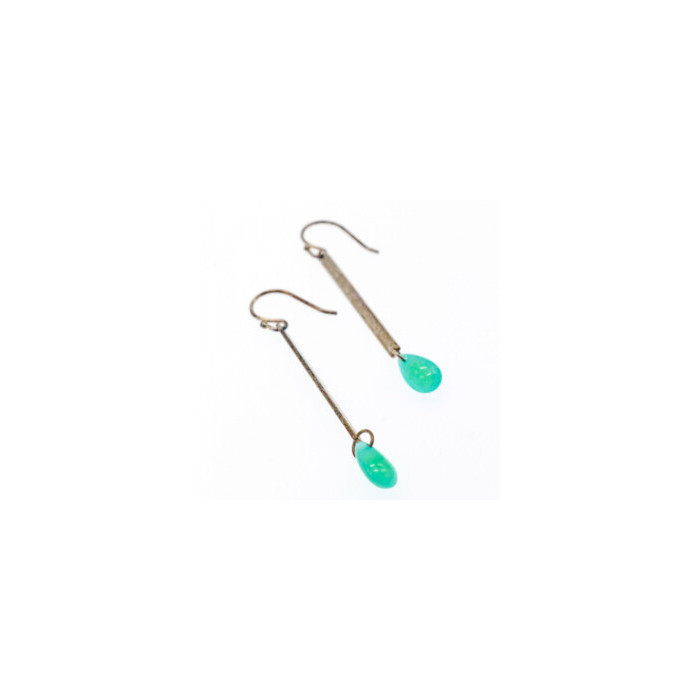 925 Sterling Silver Turquoise Agate Earrings