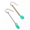 925 Sterling Silver Turquoise Agate Earrings
