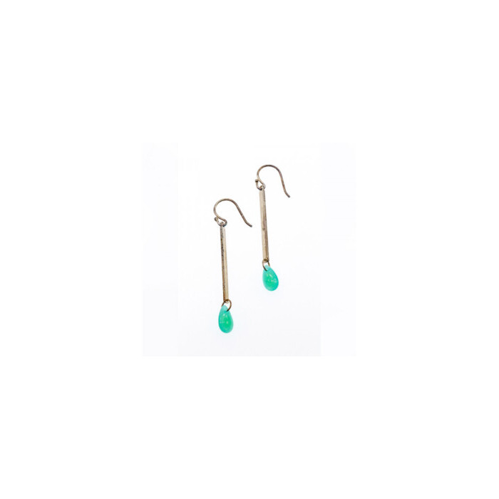 925 Sterling Silver Turquoise Agate Earrings