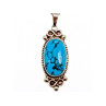 Vintage 925 Sterling Silver Turquoise Chain with Pendant