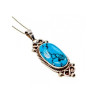 Vintage 925 Sterling Silver Turquoise Chain with Pendant