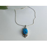 Vintage 925 Sterling Silver Turquoise Chain with Pendant