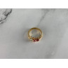 GOLD PLATED RING WITH MULTICOLOR CZ SIZE 6.5