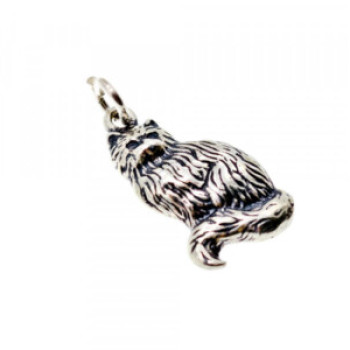 925 Sterling Silver Cat Pendant